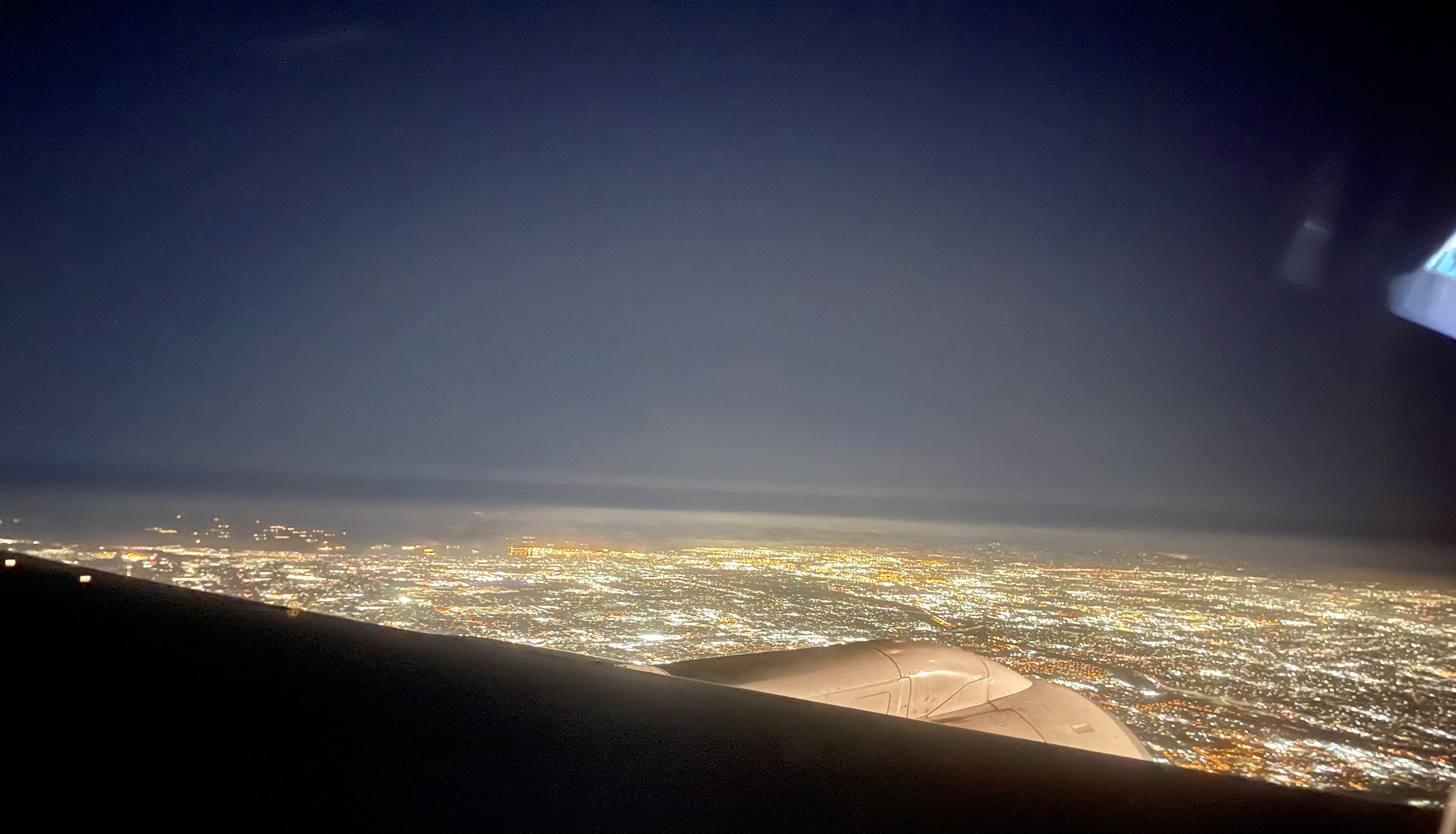 Los Angeles from above, at night
